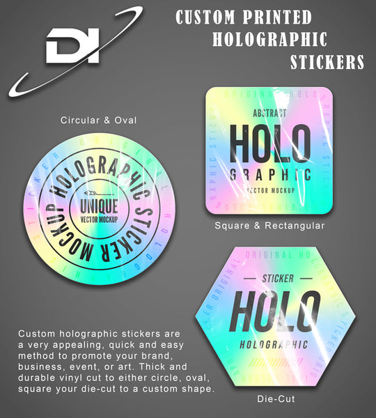Holographic Multi-Cut Vinyl Stickers - 100 qty – Davis Industries